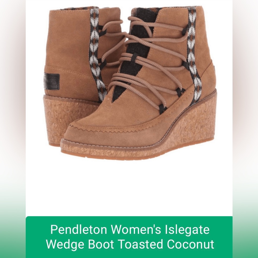 Euc Pendleton Islegate Wedge Boot, Toasted Coconu… - image 1